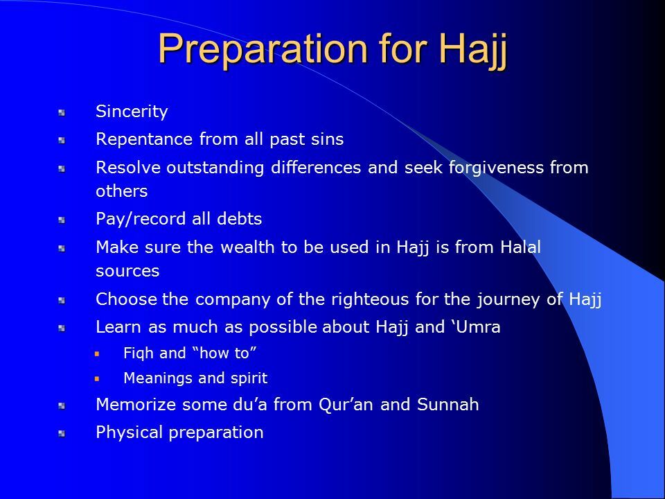 prepare hajj